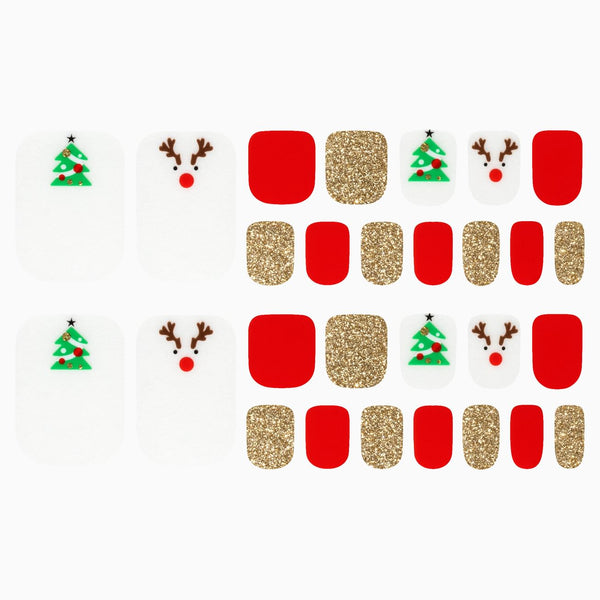 Christmas Glam (Transparent Pedicure)